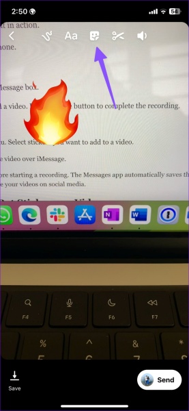 Cách chèn icon vào clip bằng Messenger